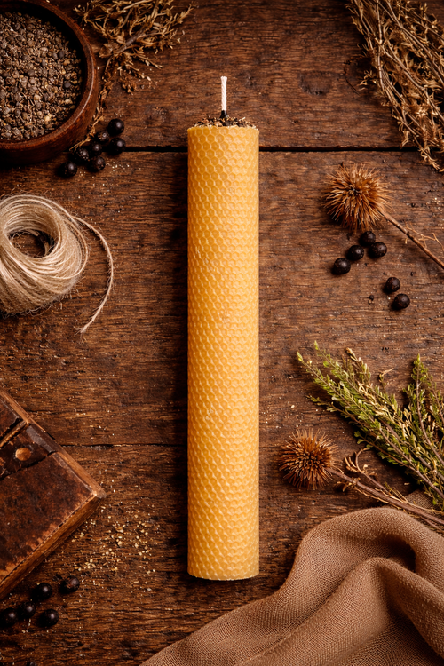 OGNISKO świeca z naturalnego wosku pszczelego